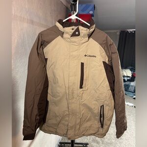 Columbia Men's Tan and Brown Ski Jacket